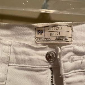 Free people white distressed jeans